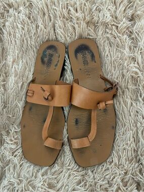 ZIMMERMANN TAN TOE SANDALS SZ 40